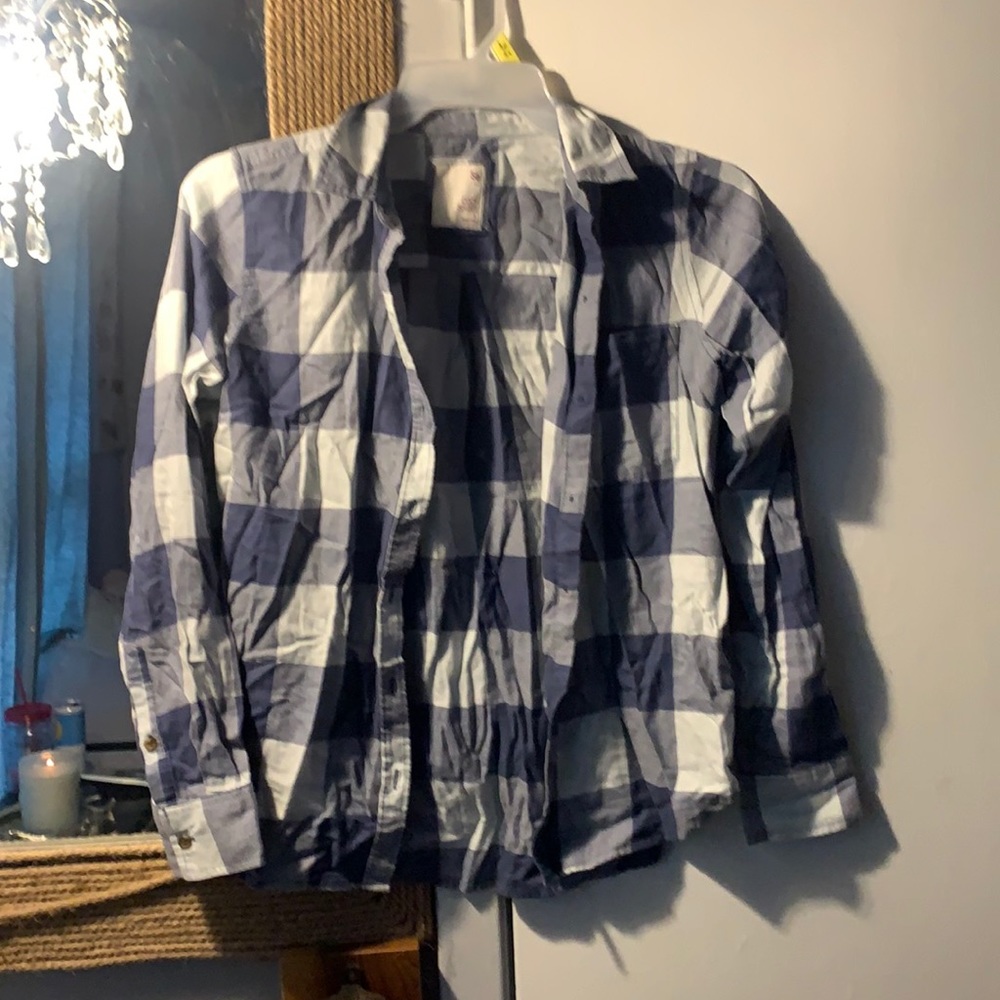 Blue and white flannel from kohl’s never worn size small